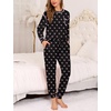 image:imageSWOMOG Pajamas Womens Long Sleeve Sleepwear with Long Pants Soft Loungewear Pj Set SXXLBlack Bow