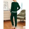 image:imageSWOMOG Pajamas Womens Long Sleeve Sleepwear with Long Pants Soft Loungewear Pj Set SXXLDark Geen