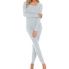 image:imageSWOMOG Women amp Men Thermal Underwear Sets Ultra Soft Long Johns Base Layer Fleece Lined Warm Top amp Bottom for Cold Weather Gray