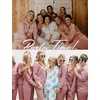 image:imageSWOMOG Womens Plus Size Pajamas Silky Pajama Set Button Down Sleepwear Classic Silk Pj Set Ladies Two Piece Loungewear SetMisty Rose