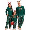 image:imageSWOMOG Family Matching Christmas Pajamas Set Holiday Sleepwear Long Sleeves Pjs for WomenCozy Xmas Pajamas Green Santa Claus Medium