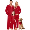 image:imageSWOMOG Matching Button Down Family Pajama Set Long Sleeve Women Christmas Pajama