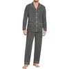 image:imageSWOMOG Men Pajamas Sets Long Sleeve Modal Sleepwear TwoPiece Soft PJs Sets Loungewear with Long PantsDark Gray