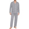 image:imageSWOMOG Men Pajamas Sets Long Sleeve Modal Sleepwear TwoPiece Soft PJs Sets Loungewear with Long PantsGrey