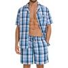 Grey Royal Blue Plaid
