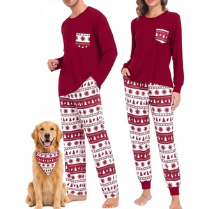 image:imageSWOMOG Adult Christmas Pajamas Buffalo Plaid Pajama Pants with Pockets Long Sleeve Tops for Couples amp FamilyWine Red Christmas Tree