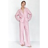 image:imageSWOMOG 100 Cotton Pajama Sets for Women Long Sleeve Button Down Plaid Sleep Set 2 Pcs Striped Loungewear with PocketsLight Pink Plaid