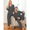 image:imageSWOMOG Family Christmas Pajamas Set Long Sleeve Button Down Sleepwear Festival Party Xmas Holiday Pjs SetDeep Grey