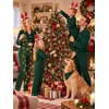 image:imageSWOMOG Family Christmas Pajamas Set Long Sleeve Button Down Sleepwear Festival Party Xmas Holiday Pjs SetGreen