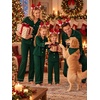 image:imageSWOMOG Family Christmas Pajamas Set Long Sleeve Button Down Sleepwear Festival Party Xmas Holiday Pjs SetGreen