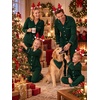 image:imageSWOMOG Family Christmas Pajamas Set Long Sleeve Button Down Sleepwear Festival Party Xmas Holiday Pjs SetGreen