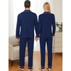 image:imageSWOMOG Family Christmas Pajamas Set Long Sleeve Button Down Sleepwear Festival Party Xmas Holiday Pjs SetNavy Blue