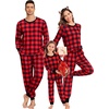 image:imageSWOMOG Family Matching Christmas Pajama Sets UltraSoft PJs Sets Long Sleeve Button Down SleepwearPull Over Red Plaid
