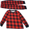 image:imageSWOMOG Family Matching Christmas Pajama Sets UltraSoft PJs Sets Long Sleeve Button Down SleepwearPull Over Red Plaid