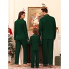 image:imageSWOMOG Family Matching Pajamas Set Button Down Sleepwear Long Sleeve Nightwear Christmas PJS Holiday Pajamas1 Green