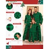 image:imageSWOMOG Family Matching Pajamas Set Button Down Sleepwear Long Sleeve Nightwear Christmas PJS Holiday Pajamas1 Green Plaid