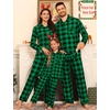 image:imageSWOMOG Family Matching Pajamas Set Button Down Sleepwear Long Sleeve Nightwear Christmas PJS Holiday Pajamas1 Green Plaid