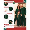 image:imageSWOMOG Family Matching Pajamas Set Button Down Sleepwear Long Sleeve Nightwear Christmas PJS Holiday Pajamas2 Green