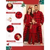 image:imageSWOMOG Family Matching Pajamas Set Button Down Sleepwear Long Sleeve Nightwear Christmas PJS Holiday Pajamas2 Red Plaid