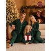 image:imageSWOMOG Family Pajamas Matching Set Long Sleeve Lounge Set Button Down PjsGreen