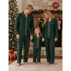 image:imageSWOMOG Family Pajamas Matching Set Long Sleeve Lounge Set Button Down PjsGreen