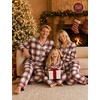 image:imageSWOMOG Family Pajamas Matching Set Long Sleeve Lounge Set Button Down PjsRed  White Plaid