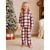 image:imageSWOMOG Family Pajamas Matching Set Long Sleeve Lounge Set Button Down PjsRed  White Plaid