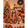 image:imageSWOMOG Family Silky Satin Pajama Set Long Sleeve Pj Set Button Dwon Loungewear 2 PCS Sleepwear Set3 Burnt Orange