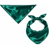 image:imageSWOMOG Matching Family Christmas Pajamas Set Silk Satin Button Down Sleepwear Festival Party Pj SetDark Green