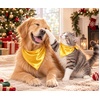 image:imageSWOMOG Matching Family Christmas Pajamas Set Silk Satin Button Down Sleepwear Festival Party Pj SetGold