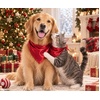 image:imageSWOMOG Matching Family Christmas Pajamas Set Silk Satin Button Down Sleepwear Festival Party Pj SetRed