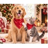 image:imageSWOMOG Matching Family Christmas Pajamas Set Silk Satin Button Down Sleepwear Festival Party Pj SetRed
