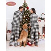 image:imageSWOMOG Matching Family Christmas Pajamas amp Dog BandanaBlack and White Buffalo Plaid