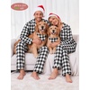 image:imageSWOMOG Matching Family Christmas Pajamas amp Dog BandanaBlack and White Buffalo Plaid