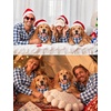 image:imageSWOMOG Matching Family Christmas Pajamas amp Dog BandanaBlue and White Buffalo Plaid