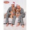 image:imageSWOMOG Matching Family Christmas Pajamas amp Dog BandanaGreen and White Buffalo Plaid
