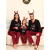 image:imageSWOMOG Matching Family Pajama Set Long Sleeve Christmas Pajama Button Down Holiday Sleepwear SetBlack Merry Christmas