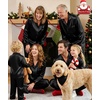image:imageSWOMOG Matching Family Pajamas Set Silky Satin Christmas Pj Set Long Sleeve Button Down Sleepwear 2 Pcs Couple Matching SetBlack