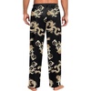image:imageSWOMOG Mens Satin Silky Pajama Pants Soft Silk Long Pajama Bottoms with Drawstring amp Button Fly amp PocketsBlack Dragon