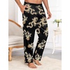 image:imageSWOMOG Mens Satin Silky Pajama Pants Soft Silk Long Pajama Bottoms with Drawstring amp Button Fly amp PocketsBlack Dragon