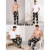 image:imageSWOMOG Mens Satin Silky Pajama Pants Soft Silk Long Pajama Bottoms with Drawstring amp Button Fly amp PocketsBlack Dragon
