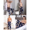 image:imageSWOMOG Mens Satin Silky Pajama Pants Soft Silk Long Pajama Bottoms with Drawstring amp Button Fly amp PocketsBlue Dragon