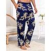 image:imageSWOMOG Mens Satin Silky Pajama Pants Soft Silk Long Pajama Bottoms with Drawstring amp Button Fly amp PocketsBlue Dragon
