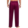 image:imageSWOMOG Mens Satin Silky Pajama Pants Soft Silk Long Pajama Bottoms with Drawstring amp Button Fly amp PocketsDeep Wine Red