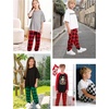 image:imageSWOMOG Unisex Kids Plaid Pajama Pants for Boys amp Girls Comfy Sleepwear Bottoms Lounge Jogger PJ Pants with PocketsBlack  Red Plaid