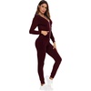 image:imageSWOMOG Womens Pajamas Jumpsuits Zipup Hoodie Union Jumpsuit Romper Long Sleeve Sexy Onesie Bodysuits One Piece SleepwearGrape Purple