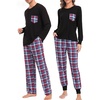 image:imageSWOMOG Adult Christmas Pajamas Buffalo Plaid Pajama Pants with Pockets Long Sleeve Tops for Couples amp FamilyBlack Red Plaid