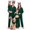 image:imageSWOMOG Family Christmas Matching Pajamas Set Long Sleeve Plaid Pajamas for Women Men Pjs Set Soft 2 PCS LoungewearChristmas Greenno Pockets