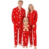 image:imageSWOMOG Family Pajamas Matching Set Long Sleeve Lounge Set Button Down PjsChristmas Pattern Red