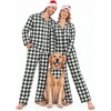 image:imageSWOMOG Matching Family Christmas Pajamas amp Dog BandanaGreen and White Buffalo Plaid